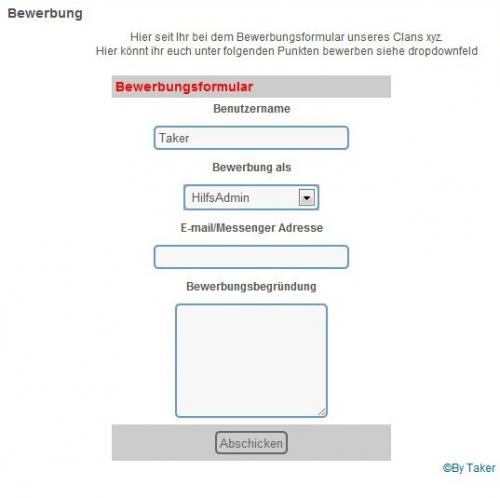 Bewerbung